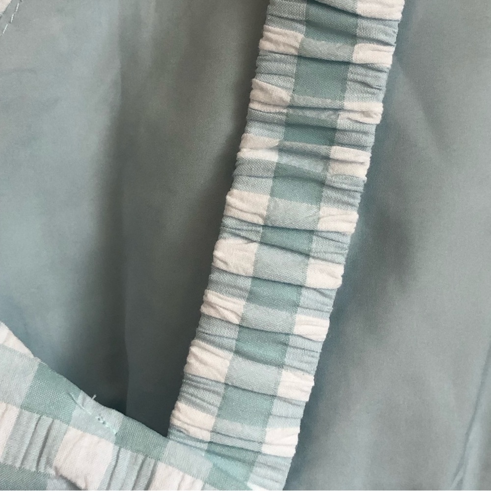 NWOT Talulah 2 Pcs Gingham Sleeveless Top Tiered Skirt Blue White Size M - Picture 10 of 15